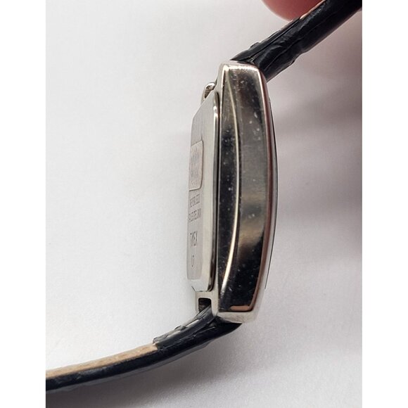 Carriage by Timex Silver Tone Rectangle Case Women's Watch Black Leather Band - Picture 5 of 10